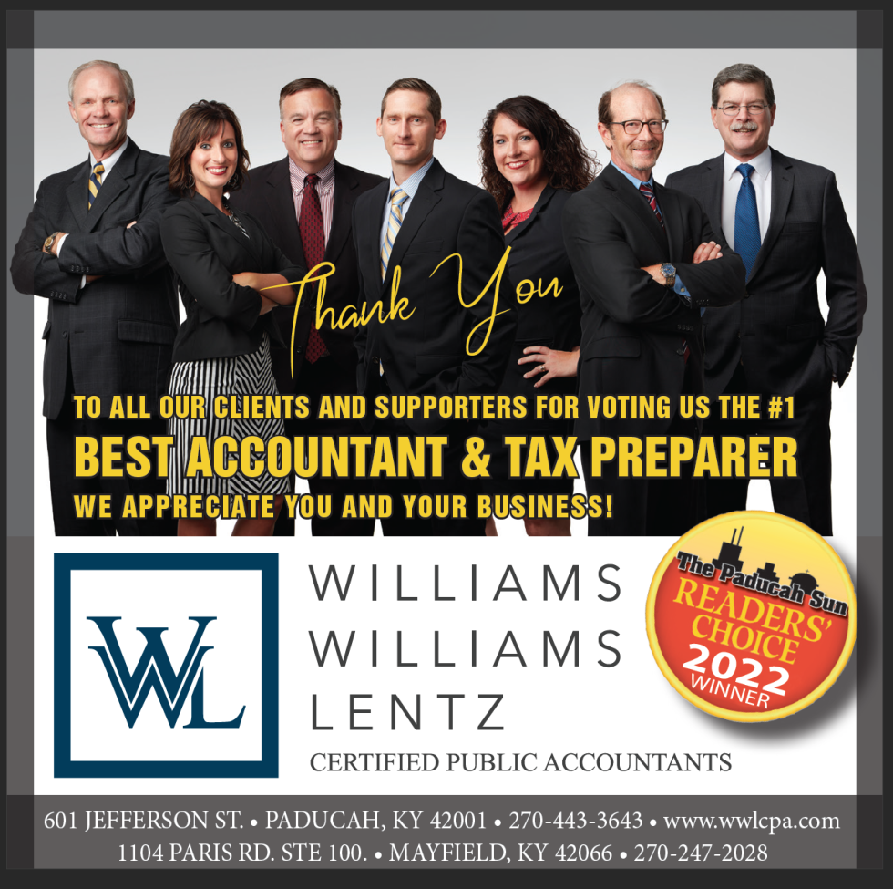 WWL Honored as Paducah Sun Readers Choice Williams, Williams & Lentz